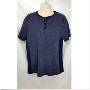 Rock & Republic Men's XXL Navy White Short Sleeve